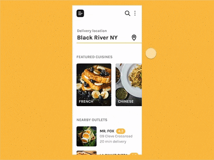 Food delivery app features