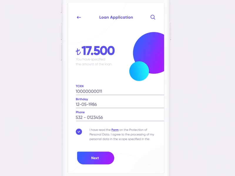 Loan Lending Application GIF