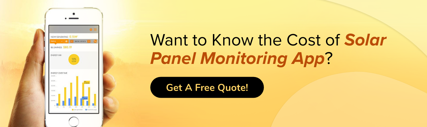 Solar panel monitoring app CTA 2