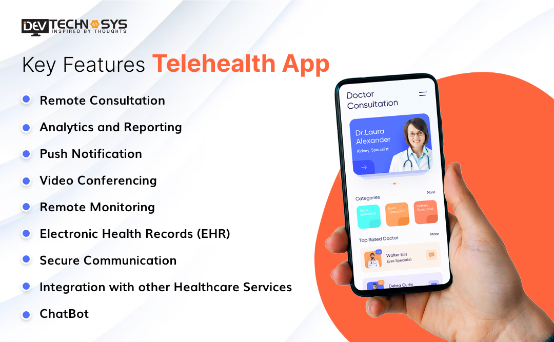 features of telehealth app