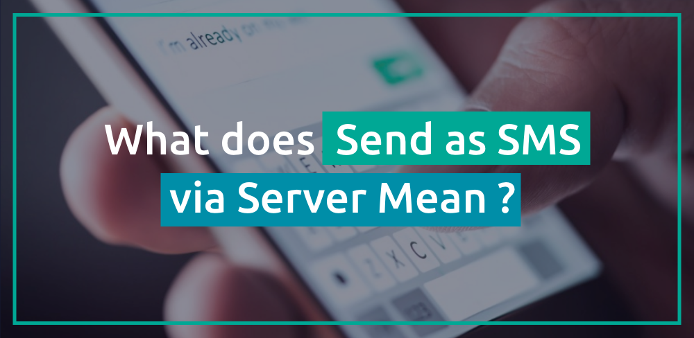 What Does Send As SMS Via Server Mean Checkout