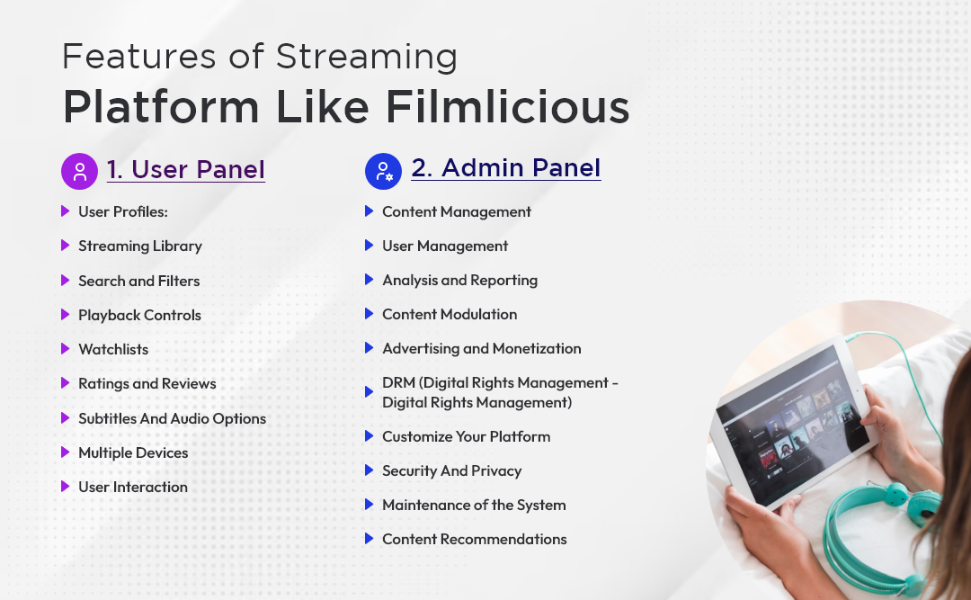 Features of Streaming Platform Like Filmlicious