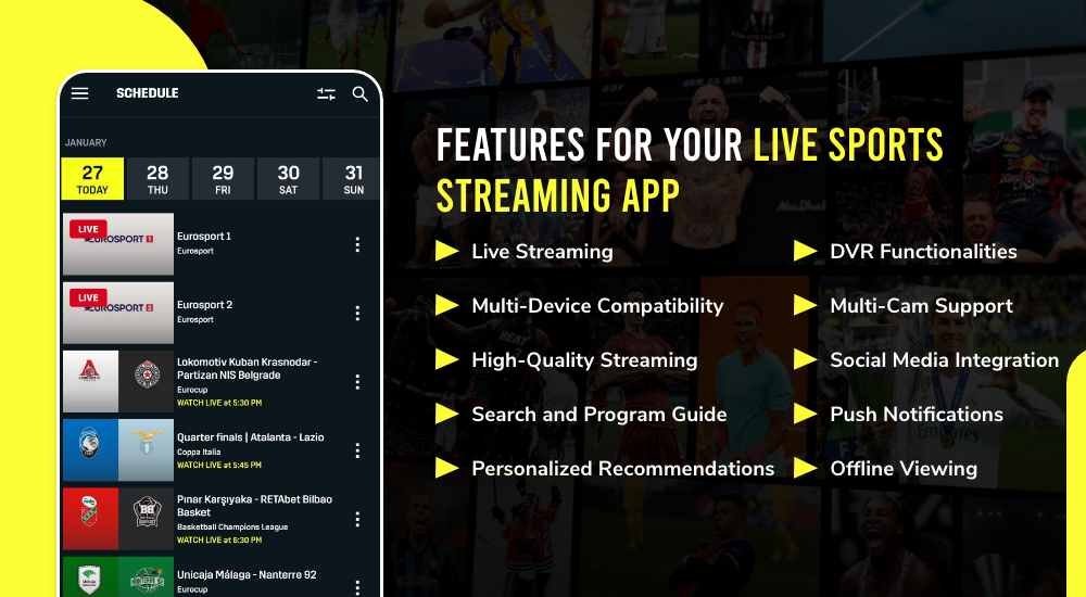 Features for Your Live Sports Streaming App