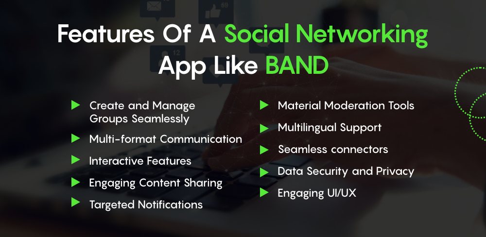Must-have Features of a Social Networking App Like BAND