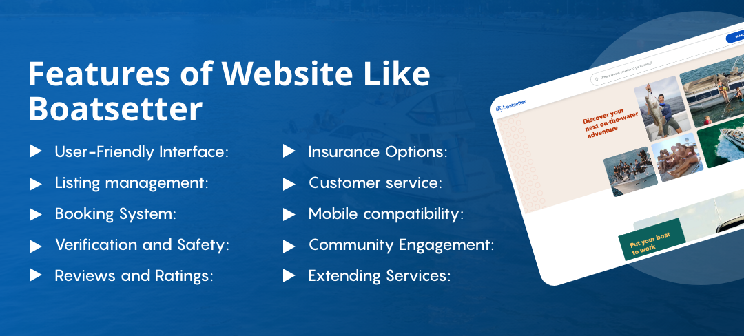 Key Features of Website Like Boatsetter
