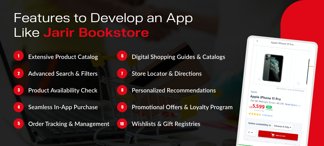 Develop an app like Jarir Bookstore