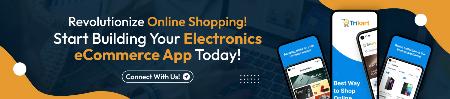 CTA for electronics eCommerce app like Trikart