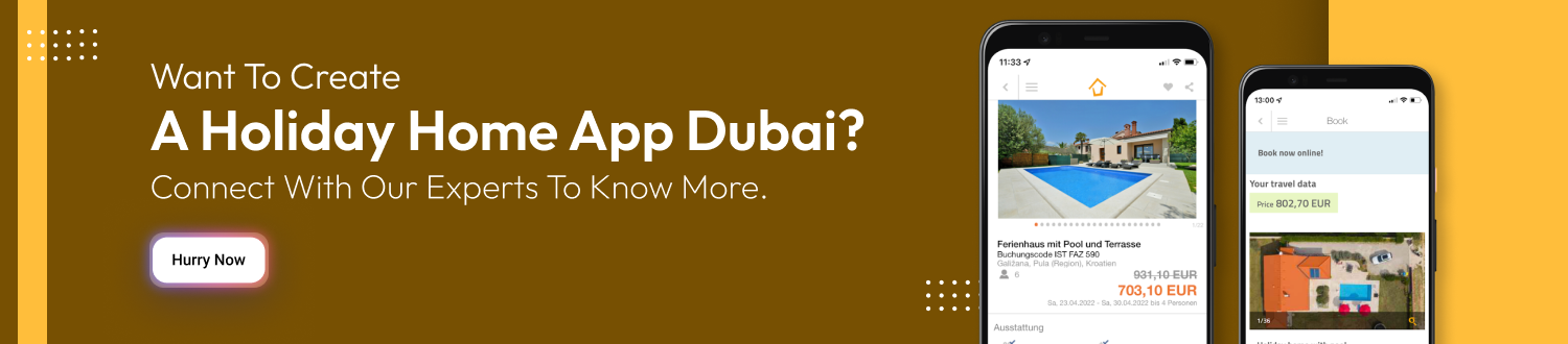 CTA for Holiday Home App Dubai