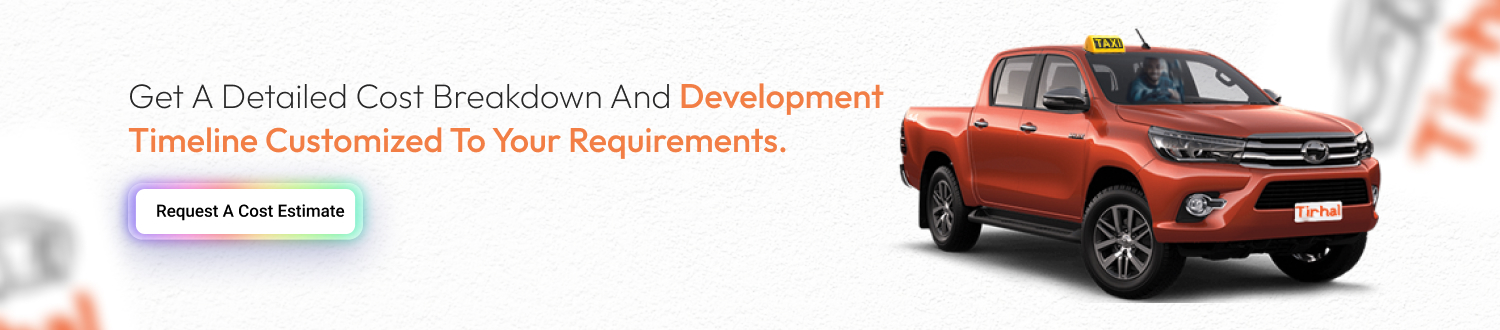 Get a detailed cost breakdown for taxi app