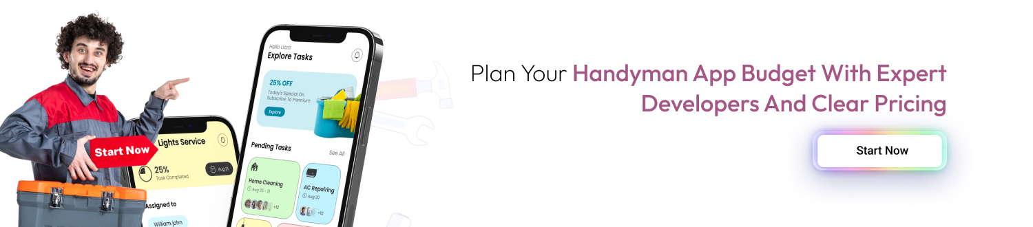 Plan your handyman app budget with expert developers and clear pricing