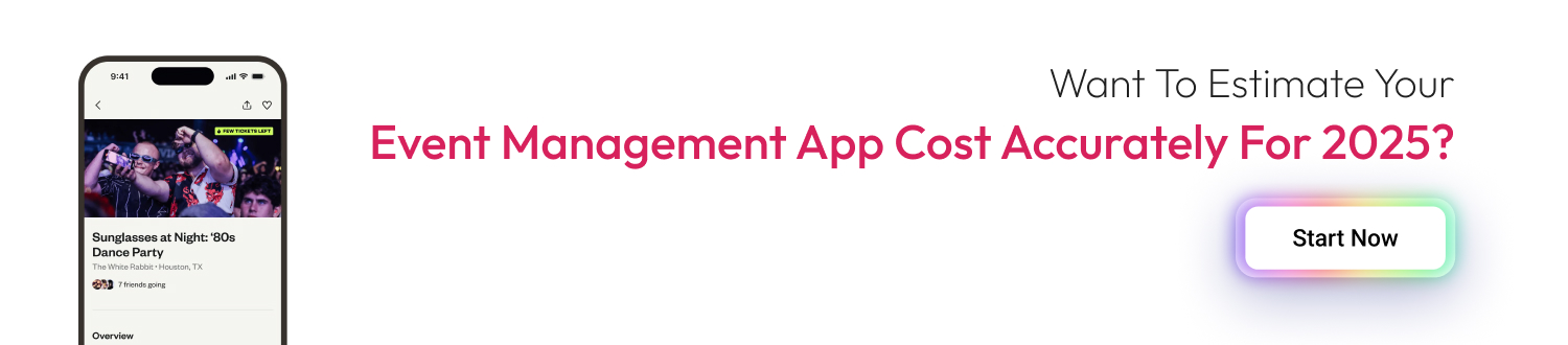 Want to estimate your event management app cost