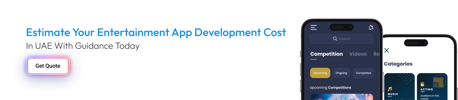 Entertainment App Development Cost CTA