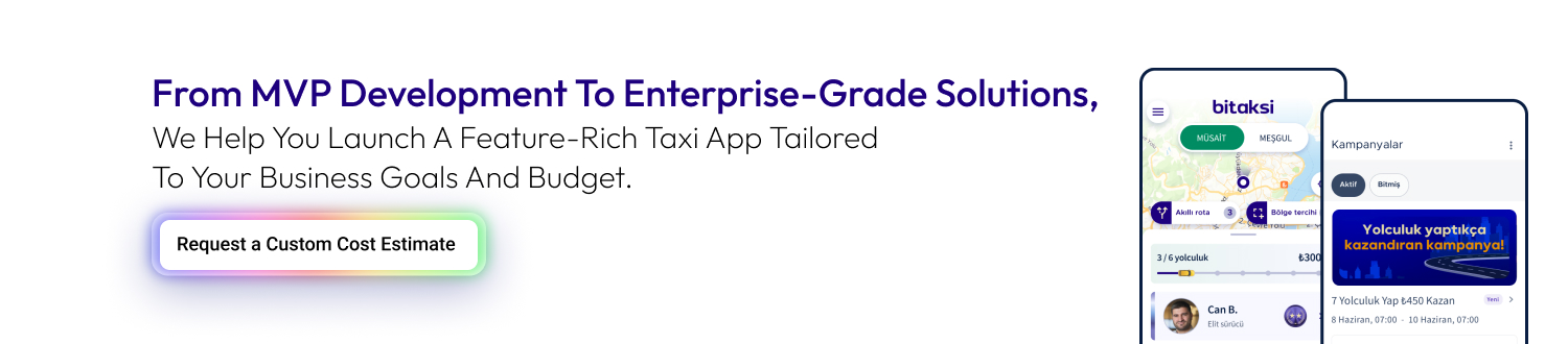 Request a Custom Taxi App Cost Estimate